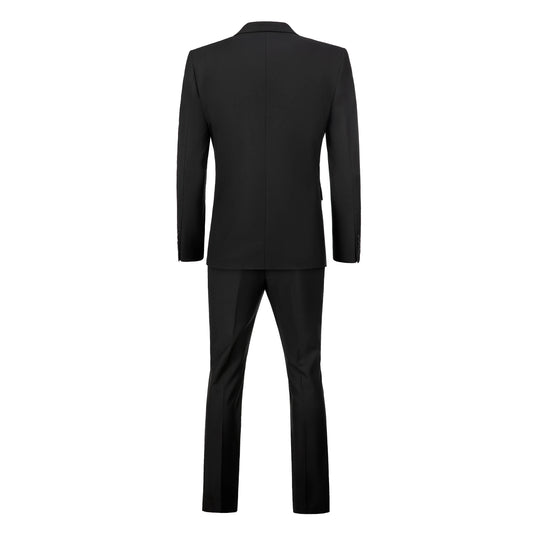 Men's 2-Piece Suits Classic Fit 2 Button Office Dress Suit Jacket Blazer and Pants - BOC-WEAR