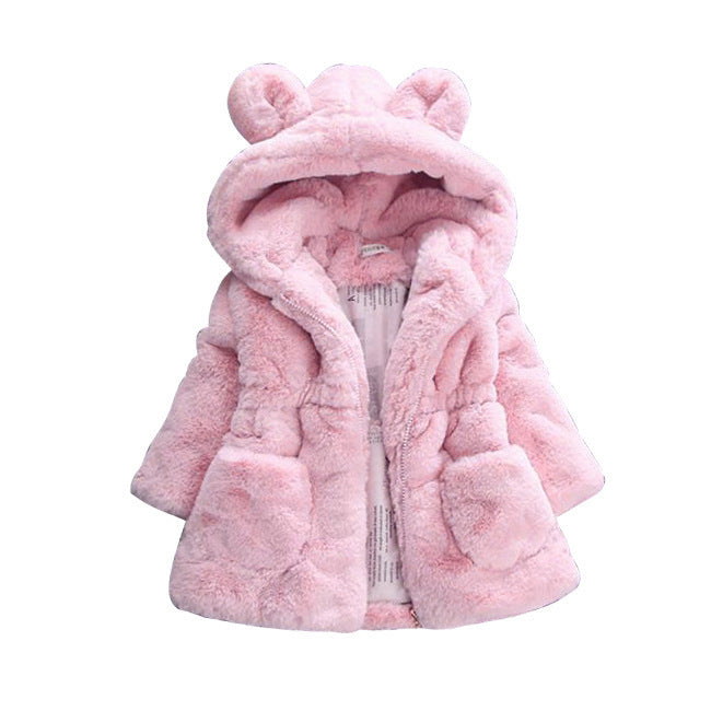 A girl's fur coat for autumn and winter - BOC-WEAR