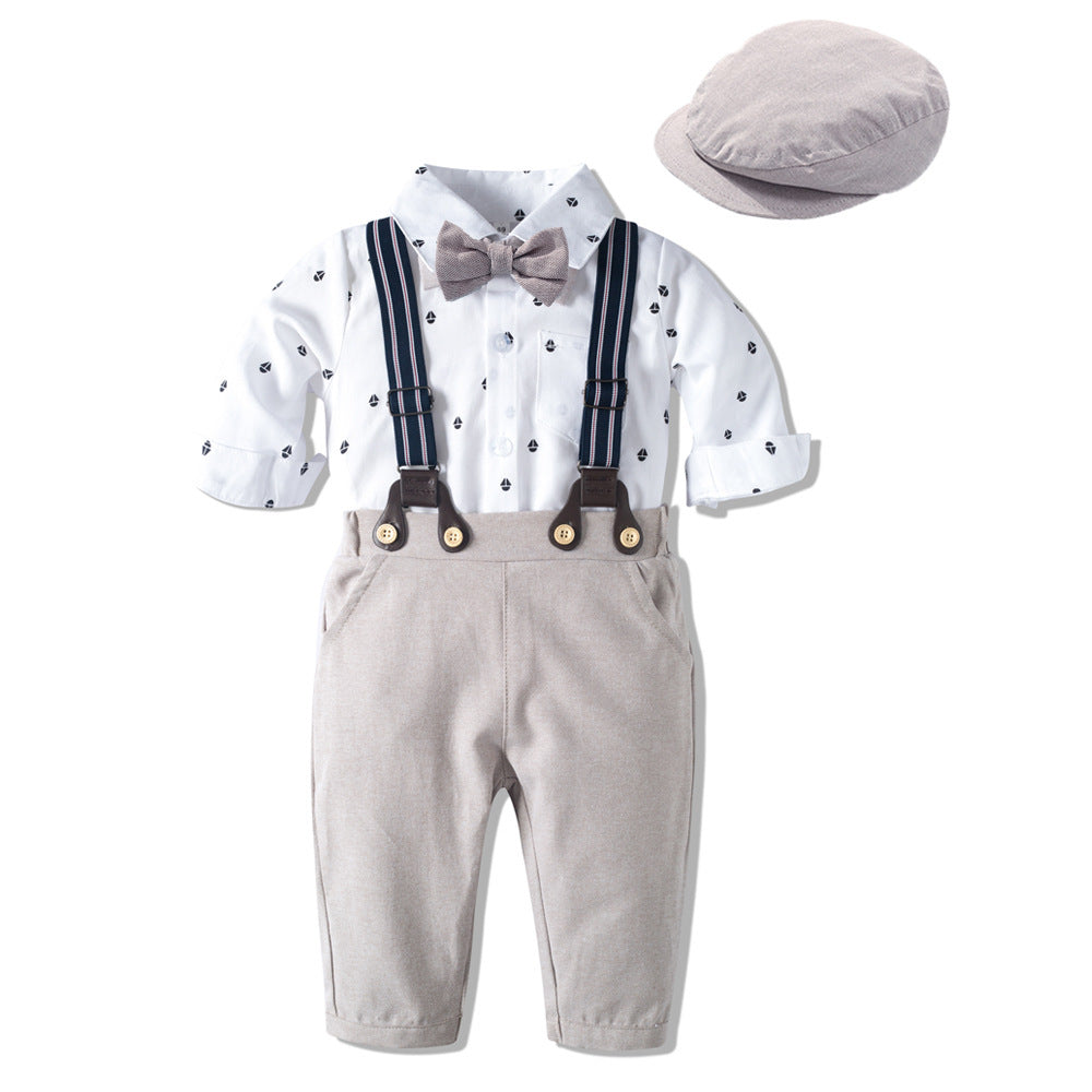 Autumn New Long Sleeve Khaki Suit Infant Clothing Boys' Gentleman Children'S Clothing - BOC-WEAR