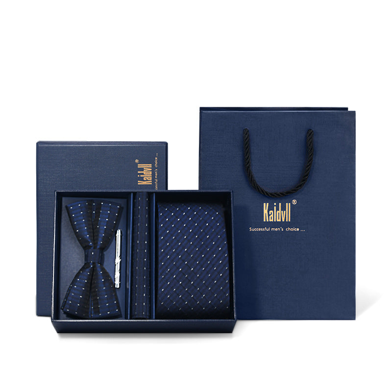 Four Piece Suit With Embroidered Tie - Premium Men's Formal Wear - BOC-WEAR