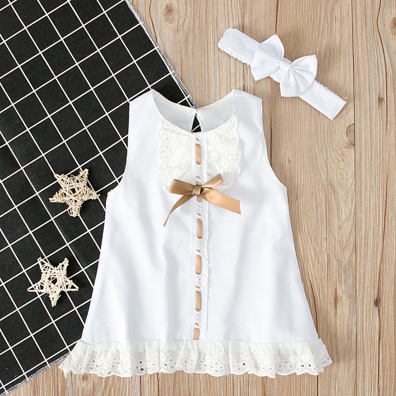 Girls baby sleeveless bow skirt - BOC-WEAR