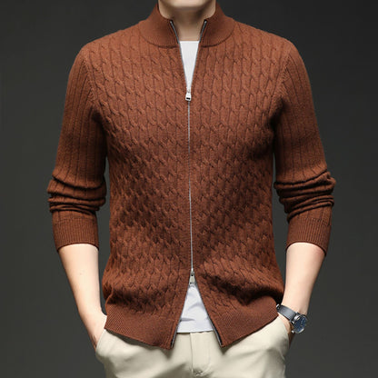 Fashion Autumn New Zipper Collar Sweater Men - BOC-WEAR