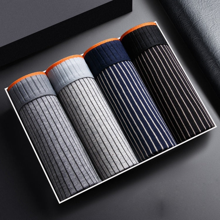 Men's Underwear Pure Cotton Boxer Brief Close-fitting Shorts - BOC-WEAR