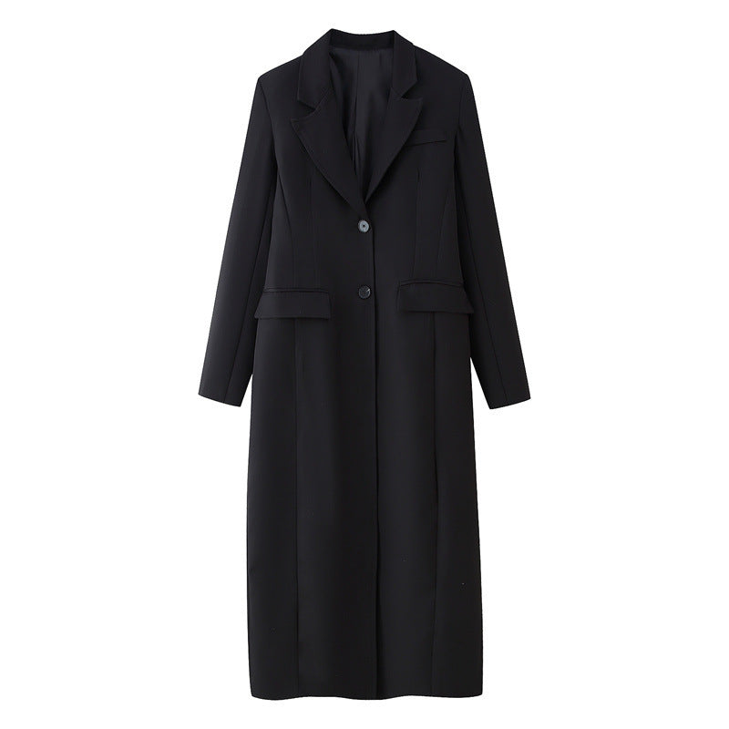 BOC-WEAR Two-Tone Slim Fit Long Overcoat - Women's Elegant Outerwear - BOC-WEAR