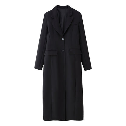 BOC-WEAR Two-Tone Slim Fit Long Overcoat - Women's Elegant Outerwear - BOC-WEAR