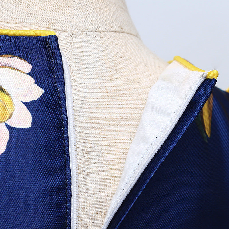 Girls' Vest Print Princess Dress Banquet - BOC-WEAR