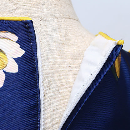 Girls' Vest Print Princess Dress Banquet - BOC-WEAR