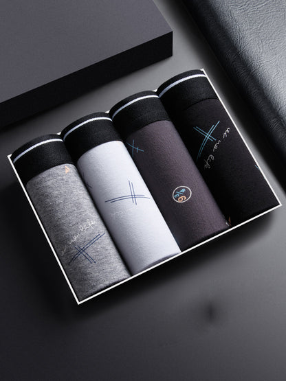 Men's Underwear Pure Cotton Boxer Brief Close-fitting Shorts - BOC-WEAR