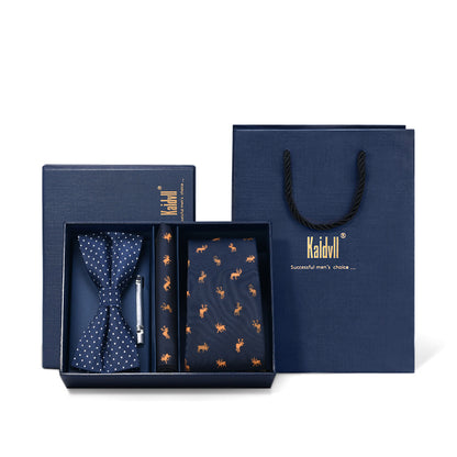 Four Piece Suit With Embroidered Tie - Premium Men's Formal Wear - BOC-WEAR