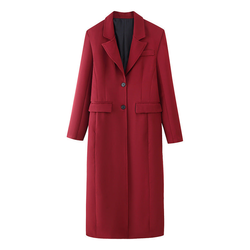 BOC-WEAR Two-Tone Slim Fit Long Overcoat - Women's Elegant Outerwear - BOC-WEAR