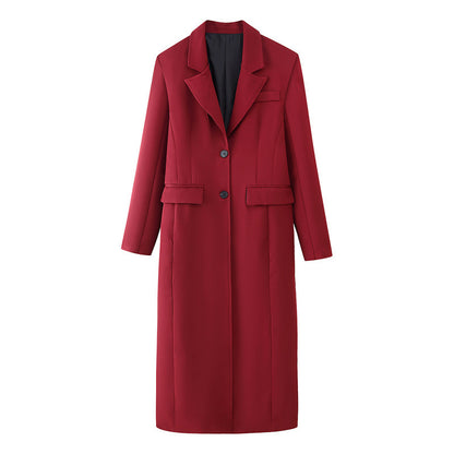 BOC-WEAR Two-Tone Slim Fit Long Overcoat - Women's Elegant Outerwear - BOC-WEAR