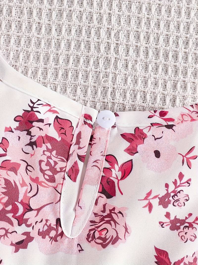 Autumn Glow Cardigan & Vest Rose Floral - BOC-WEAR