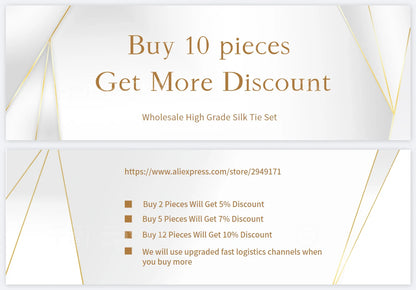 Premium Men's Tie Gift Set - 8cm Silk Necktie with Pocket Square, Cufflinks & Tie Clip - BOC-WEAR