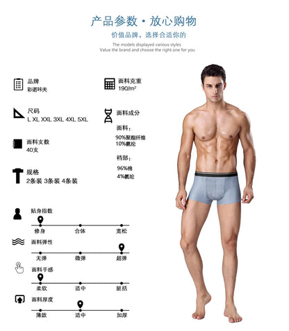 BOC-WEAR Men's Ice Silk Boxers - 8-Pack Breathable Underwear (L-5XL) - BOC-WEAR