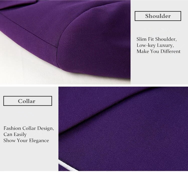 Luxury 3 piece men's wedding suit fashion men's slim solid color business office suit sets large size men Blazer+ pants + vest - BOC-WEAR