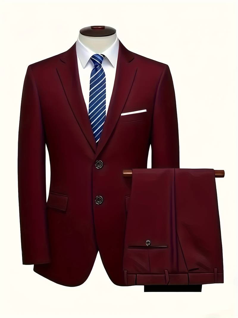 Men's 3-Piece Suit Set - Jacket, Vest & Trousers - BOC-WEAR