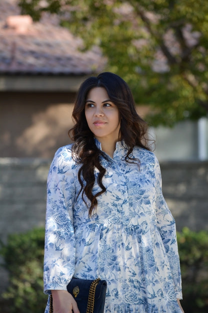 Amalfi Sky Blue Ruffled Dress - BOC-WEAR