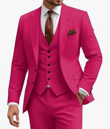Men's Casual Business Wedding Three-piece Suit - BOC-WEAR