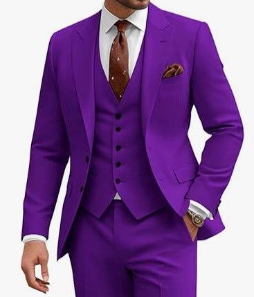 Men's Casual Business Wedding Three-piece Suit - BOC-WEAR