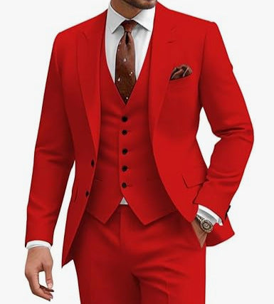 Men's Casual Business Wedding Three-piece Suit - BOC-WEAR