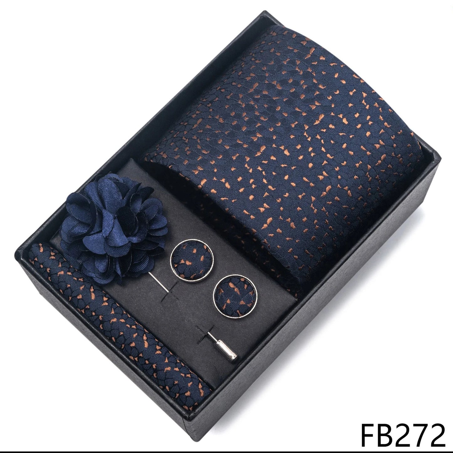 New Designer Blue Red Green Paisley Ties For Men Wedding Party Neck Tie Luxury Tie Pocket Square Cufllink Brooch Set - BOC-WEAR