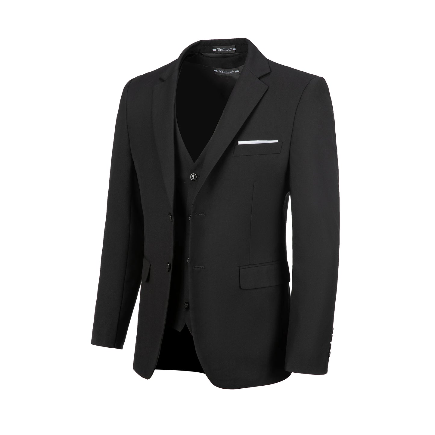 Men's 2-Piece Suits Classic Fit 2 Button Office Dress Suit Jacket Blazer and Pants - BOC-WEAR