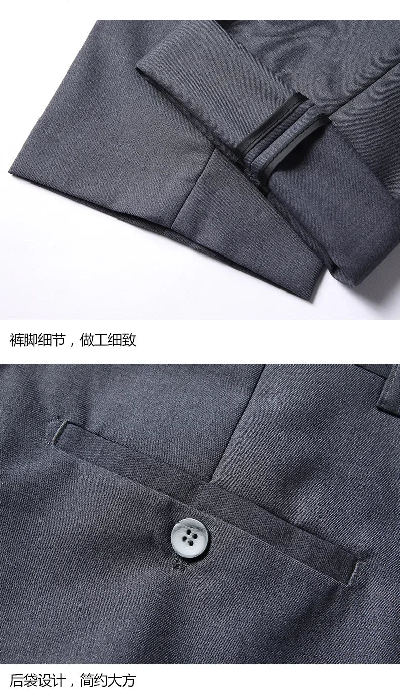 BOC-WEAR Men's 3-Piece Suit - Business Wedding Formal Set - BOC-WEAR