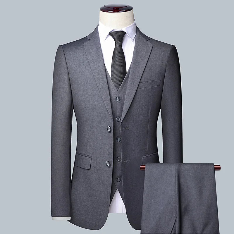 BOC-WEAR Men's Business Suit - Premium 3-Piece Wedding & Formal Set - BOC-WEAR