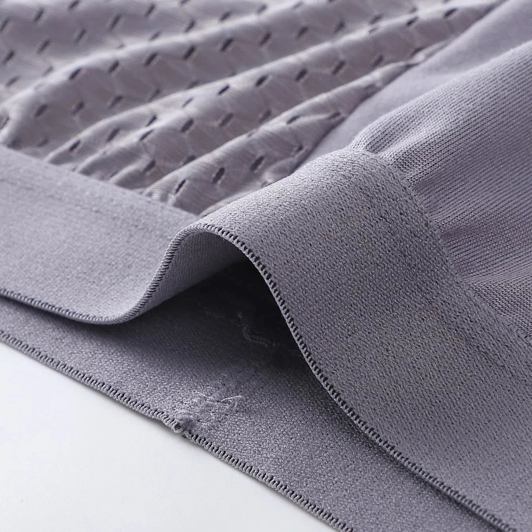 BOC-WEAR Men's Ice Silk Boxers - 4-Pack Mesh Breathable Underwear - BOC-WEAR