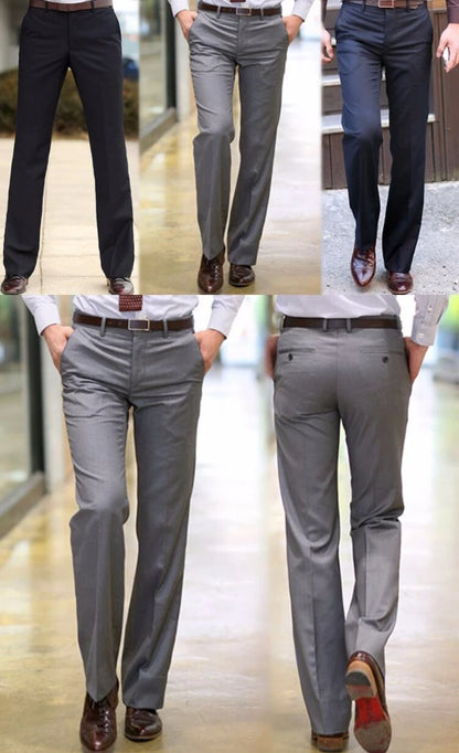 Male Suit Trousers Business Straight Social Tailoring White Clothing Dress Men's Summer Pants Premium Up Slacks Elegant