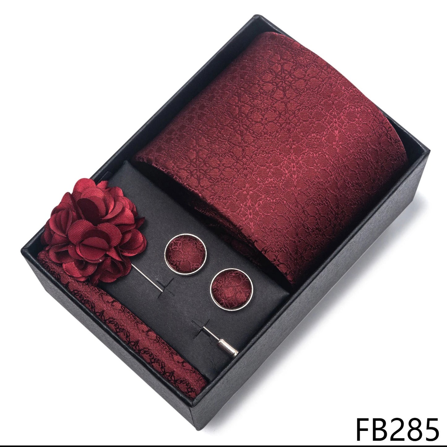 New Designer Blue Red Green Paisley Ties For Men Wedding Party Neck Tie Luxury Tie Pocket Square Cufllink Brooch Set - BOC-WEAR