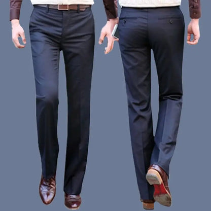 Male Suit Trousers Business Straight Social Tailoring White Clothing Dress Men's Summer Pants Premium Up Slacks Elegant