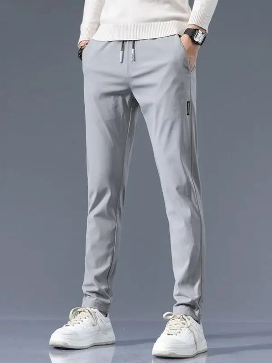 Men's Casual Fce Lined Straight Leg Pants Warm Autumn Winter Workwear Nine-Tenths Regular Fit Faion Urban Sle