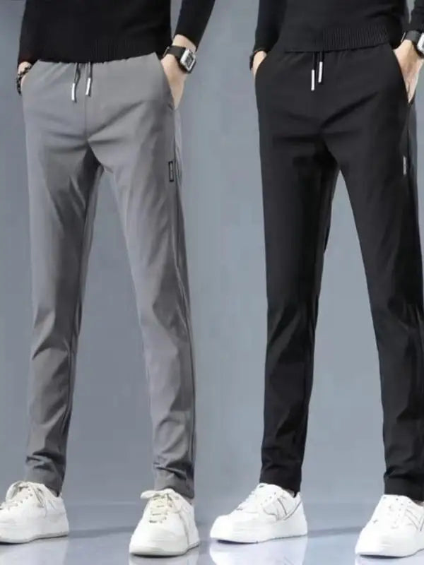 Men's Casual Fce Lined Straight Leg Pants Warm Autumn Winter Workwear Nine-Tenths Regular Fit Faion Urban Sle