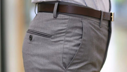 Male Suit Trousers Business Straight Social Tailoring White Clothing Dress Men's Summer Pants Premium Up Slacks Elegant