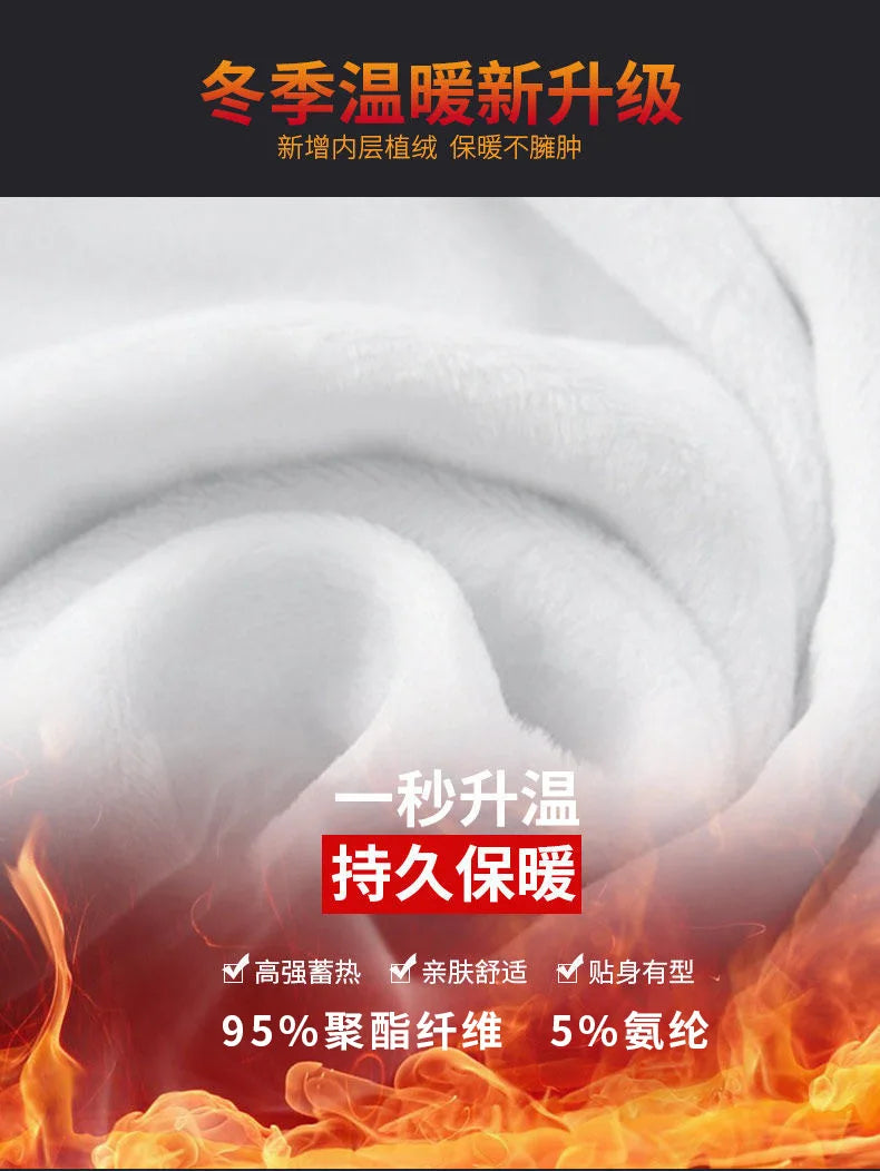 2025 Men's Autumn Winter Long Sleeve Shirts White Warm Fleece Stretch Shirt Formal Business Office Wear Dress Shirts Male M-5XL - BOC-WEAR