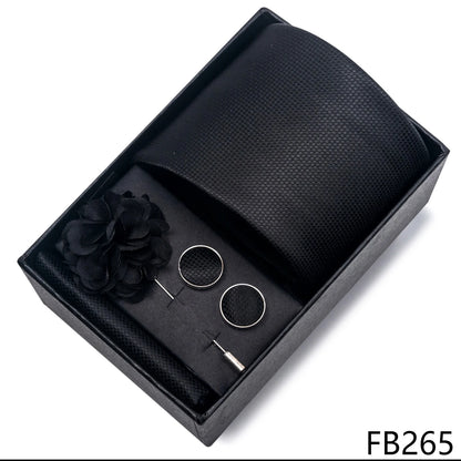 New Designer Blue Red Green Paisley Ties For Men Wedding Party Neck Tie Luxury Tie Pocket Square Cufllink Brooch Set - BOC-WEAR