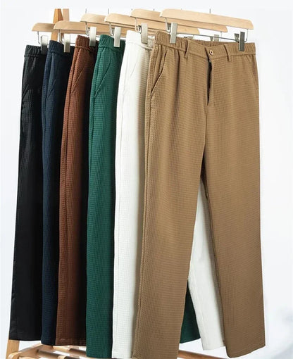 Men's Suit Pants, Fashion Slim Trousers, Korean Style Young Man Pantalones Hombre Black White Khaki Brown Pant, 2025 New