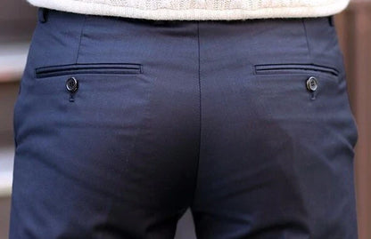 Male Suit Trousers Business Straight Social Tailoring White Clothing Dress Men's Summer Pants Premium Up Slacks Elegant