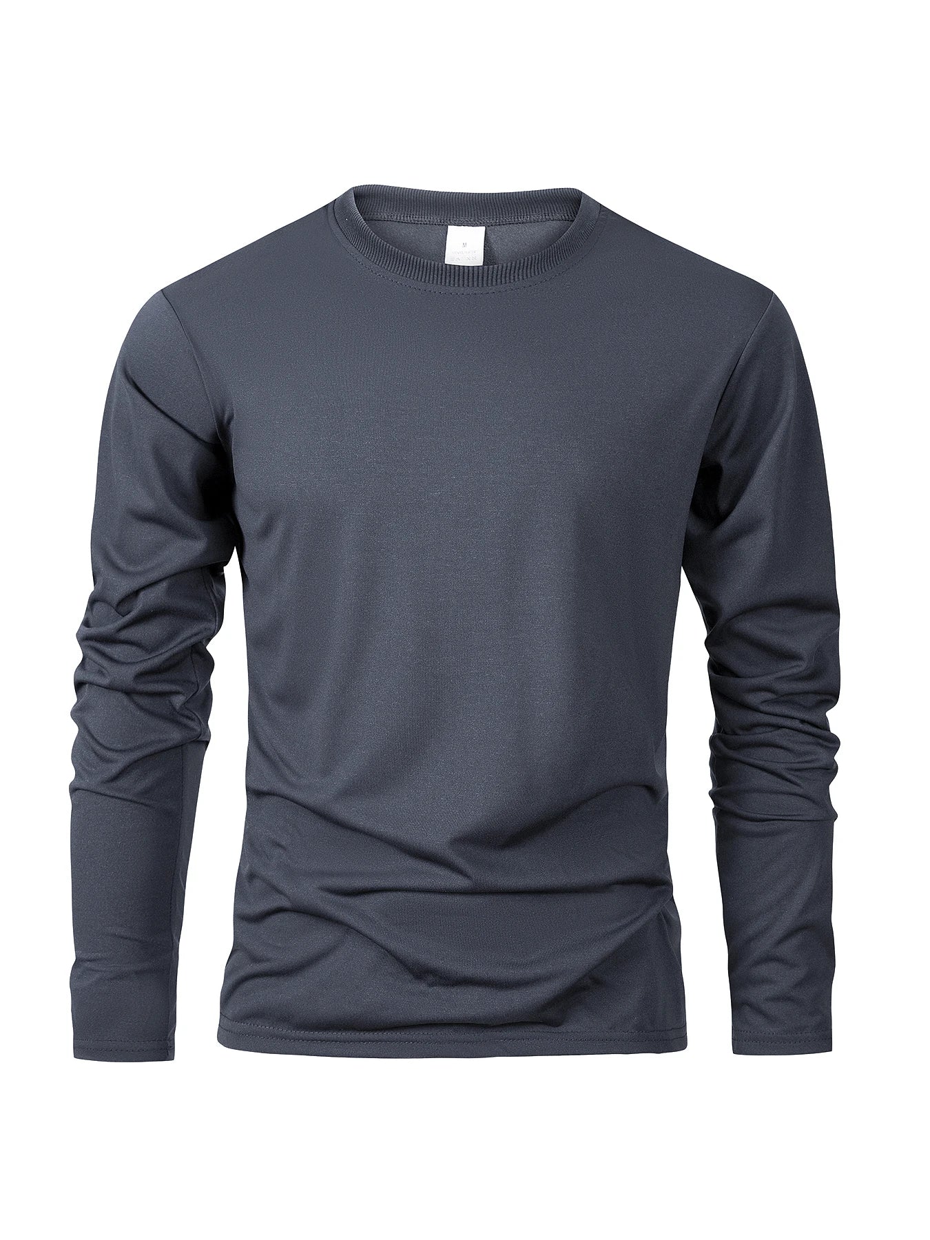 Spring Autumn Men‘s T-shirts Long Sleeve Casual Tops Solid Color High Quality Black T-Shirt Classic Men Clothing - BOC-WEAR