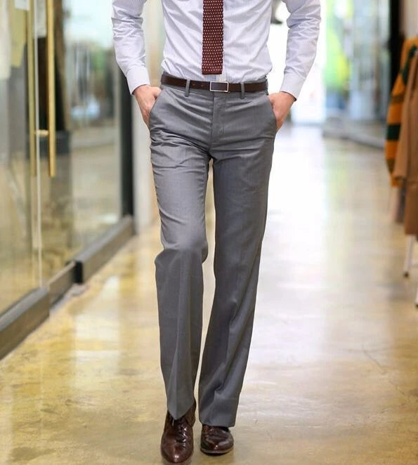 Male Suit Trousers Business Straight Social Tailoring White Clothing Dress Men's Summer Pants Premium Up Slacks Elegant