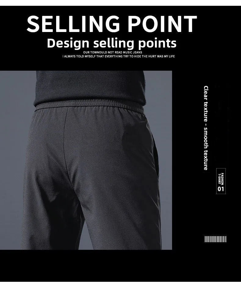 Men's Casual Fce Lined Straight Leg Pants Warm Autumn Winter Workwear Nine-Tenths Regular Fit Faion Urban Sle