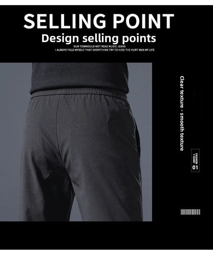 Men's Casual Fce Lined Straight Leg Pants Warm Autumn Winter Workwear Nine-Tenths Regular Fit Faion Urban Sle