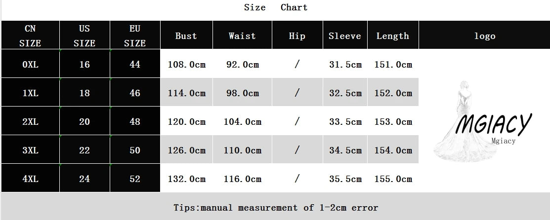 Size chart for clothing with measurements in centimeters with BOCWEAR