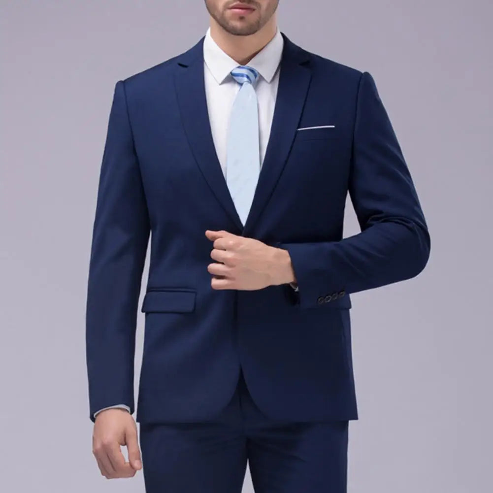 Wedding Suit For Men Set Elegant Blazers Formal 2 Pieces Full Jackets Pants Classic Business Coats 2024 - BOC-WEAR