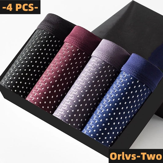 BOC-WEAR Men's Ice Silk Boxers - 4-Pack Seamless Summer Underwear - BOC-WEAR