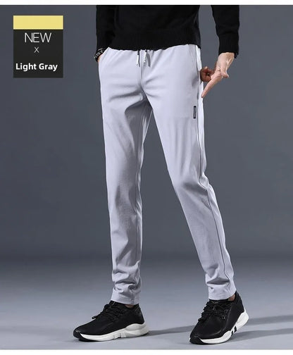 Men's Casual Fce Lined Straight Leg Pants Warm Autumn Winter Workwear Nine-Tenths Regular Fit Faion Urban Sle