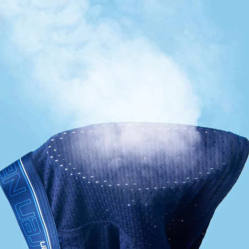 BOC-WEAR Men's Ice Silk Boxers - 4-Pack Breathable Mesh Underwear - BOC-WEAR