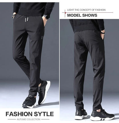 Men's Casual Fce Lined Straight Leg Pants Warm Autumn Winter Workwear Nine-Tenths Regular Fit Faion Urban Sle