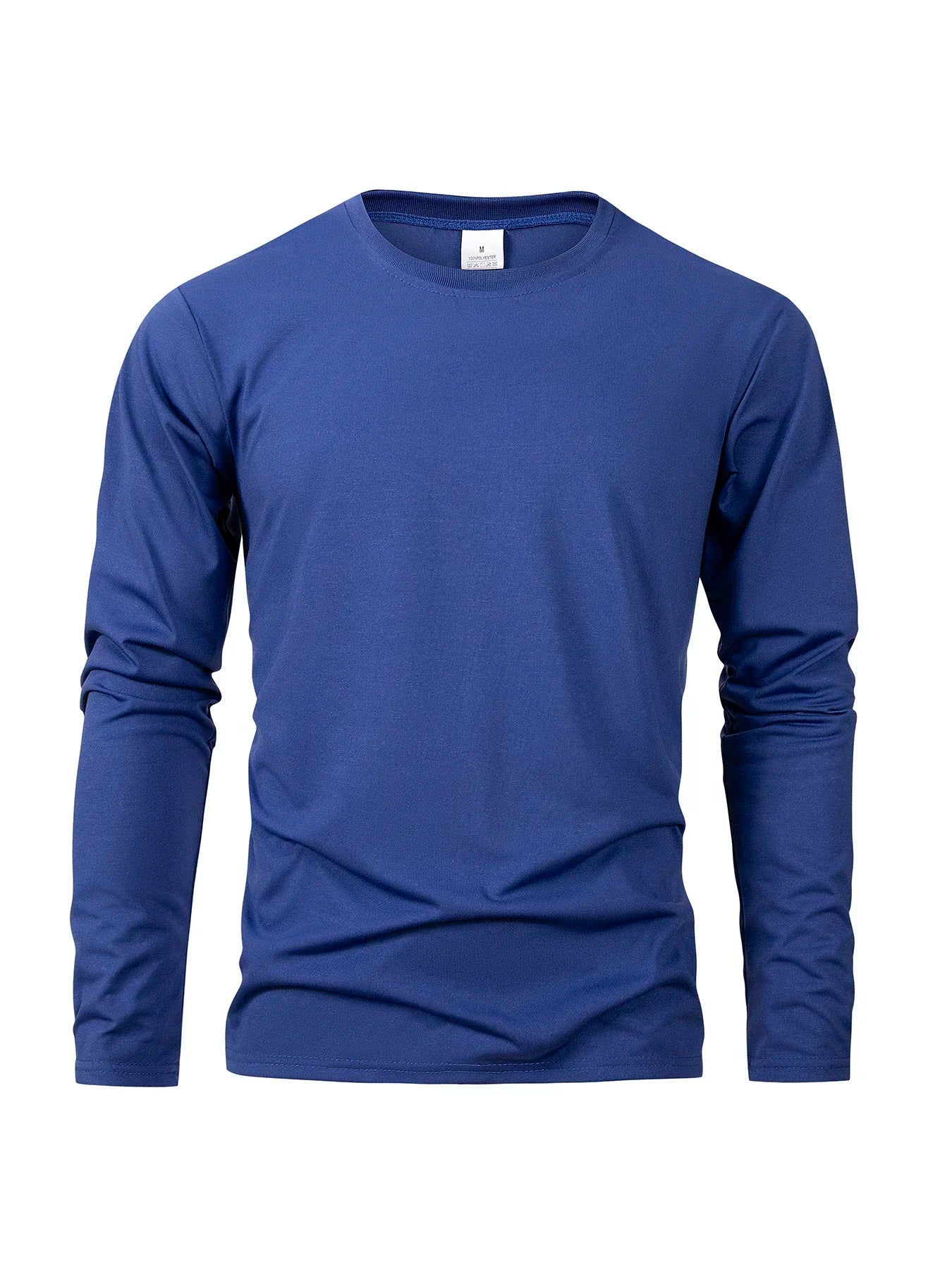 Men‘s Solid Color Long Sleeve T-shirt Fashion Cotton Men's T Shirts Simple Casual O-neck Unisex Tops Fitness Run Sports Pullover - BOC-WEAR